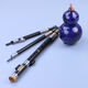 Blue Peacock T-068 Hulusi Profesional Performance Ebony Wooden Pipe Cloisonne Instrumentos musicales étnicos Sky Blue C-Tune sin libros de texto