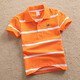 Ropa para niños Camiseta de manga corta Camiseta de verano para niños Camiseta de rayas de solapa de solapa infantil de manga intermedia