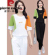 Pier Cardin Ice L Silk Short L Sleeve Casual Pants Juego de mujeres con un nuevo juego de moda casual de lujo de estilo 2024 de verano <684> White M (recomendado 100 Jin [Jin iguala 0.5 kg] o menos)