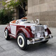 Samatra Rolls-Royce children's electric car high-end classic car male and female baby remote control toy car can sit on four-wheel vehicle painted red + four-drive + center console large lithium battery + multi-function remote control + five-type safety belt