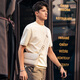 Mr. Bu Bu letter printed sweatshirt style T-shirt 2025 spring and summer new sports casual fashion short-sleeved GT15268 Yami Apricot XL (180)