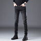 
JEEP SPIRIT jeans men's new slim-fitting trousers for youth stretch casual pants trendy versatile trousers QQN-1049 gray 28