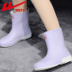 Bottes de pluie huili pour les femmes Fashion Adultes Femmes Mid-tube Bottes de pluie Chaussures imperméables Légères chaussures en caoutchouc non glissées HXLO13 Purple 38