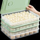 Dumpling box kitchen household dumpling box refrigerator crisper storage box plastic freezer tray wonton box egg box matcha green + dumpling box 1 bottom + 1 lid