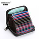 Monbers Real Cowhide Car Box Men's Anti-Demagnetization High-end Card Clip Ultra-Thin Anti-Theft Clip Card Clip Large Capacity Women's Card Clip Simple Black (12 Cards + 2 Functions)