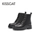 Kisscat küssen Katzen Winter bequem modische Martin Boots Frauen Ka54736-51 Schwarz (plus Fleece) 38