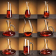 Red wine decanter household commercial high-end light luxury crystal glass wine dispenser foreign wine dispenser jug tie jug thickened crystal waist style 800ml