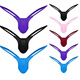 Love Ruru multi-color men's thongs, sexy men's sexy pure underwear, transparent briefs, sexy young men blue XL
