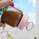 ROYALLOCKE mini glass student portable water cup ins high-value cup mobile phone holder cute fat random 200ml 1 piece