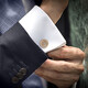 KFLK Changle Weiyang Stainless Steel French Cufflinks Men's Sleeve Stud Shirt Buttons Business Gift Shirt High-end Cuff Buttons Metal Lettering Custom Cufflinks Gold
