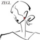 ZEGL Earrings Red Women's Earrings Earrings 925 Silver Needle Temperament High-end Light Luxury Gift for Best Friend's Birthday