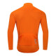 WOSAWE spring and summer road bike thin long-sleeved cycling jersey high-elastic breathable quick-drying mountain bike short-sleeved top men's orange (long-sleeved) M (suitable for 60-70kg)