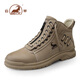 Botas de cuero Martin Boots de Ram Men's Men Men Botas de cuero para hombres Autumn and Winter Style Británico de cuero genuino Retro Martin botas Martin Boot Boot Boots de cuero Men NY3523 Color de arena 40