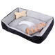 MinkSheen Dog House Cat House Pet House Summer Season Comfortable and Breathable Four Seasons Universal Warm Dog Mat Large Dog Small Dog Gray Large 18Jin [Jin equals 0.5kg] Inside [Small Pillow + Blanket]
