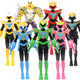 Sanbao (Sanbao) Divine Beast Vajra 3rd Generation 5th Generation Super Crystal Armor Super Variable Star Armor Children's Anime Toy Transformation Combination Robot Set [Divine Beast Vajra 5] Six Full Sets of Superman Dolls