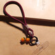 Zhenge mobile phone lanyard persimmon persimmon ruyi safe knot pendant ins national style wrist rope men and women outdoor hand rope anti-lost and anti-fall mobile phone woven lanyard short key small lanyard shell burgundy persimmon persimmon ruyi safe knot hand rope + zg transparent D buckle card strip