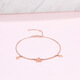 Saturday Fuhong 18K gold bracelet female cherry blossom gold bracelet birthday gift C077936 about 16+3cm