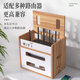Shuranjia router storage box placement rack socket strip light cat TV set-top box wifi storage rack cherry wood color 05-4