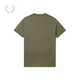 Fred Perry Herren kurzärmeligte T-Shirt 2025 Neues lässiges, reines Baumwollweizenohren farbenfrohe trendy M3519 Grh/grün l