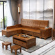 Xiaomuwo (XIAOMUWO) sofa camphor wood solid wood sofa corner with storage function Chinese style carved imitation classical sofa living room independent four seats (including cushions)