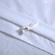 Mengwei white five-star hotel guesthouse homestay cotton four-piece set pure cotton satin embroidered solid color bedding 60 feather flowers 2.0 meters bed (220*240cm quilt cover) four-piece set