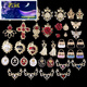 Ruoguan resin big red rose series bag alloy jewelry pendant nectarine heart rose full diamond butterfly accessories 13661 hanging shallow KC gold shiny black oil
