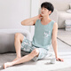 
Mandelefin Summer Pajamas Modal Thin Vest Sleeveless Shorts Plus Size Daddy Set 200 Jin [Jin equals 0.5 kg] MD1048 M [Suggested 100-120 Jin [Jin equals 0.5 kg]]