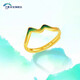 Wenying k gold gold au750 gold 999 gold package silver green mountain overlap ring couple jewelry niche new product ring