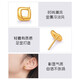 Laomiao Gold Earrings Dolphin Gold 5D Square Small Sugar Cube Earrings for Wife’s Birthday Gift for Girlfriend