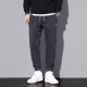 Jeep Spirit Pantalones casuales para hombres Spring y Autumn Nuevos corbatas sueltas Sports Long Pants para hombres Pantalones de trabajo versátiles de marca moderna para hombres 9859 Gray Plus Velvet 2XL