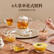 Bear all-glass health pot mini health cup 0.4L small split teapot tea maker office household heating coaster kettle electric kettle flower teapot all-glass kettle body exquisite health YSH-E04L1 0.4L