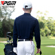 
PGM golf clothing men's long-sleeved T-shirt autumn and winter sports fall shoulder top stretch polo shirt YF761-Nakura M