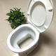 Dry toilet toilet for the elderly, ceramic toilet for pregnant women, rural toilet, pit toilet, straight-through toilet, flush-free toilet, large square mouth + upgraded thickened slow-down cover 220mm