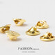 Universal alloy brooch butterfly buckle badge badge spare buckle pin buckle spurs base back buckle fixed buckle gold (10 pieces)