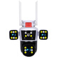 Soderman Outdoor Care Camera Afre Life-Traffic Free Immoryer 360 degré Pas d'angle mort avec Vision nocturne Suivi automatique pour la maison Panoramique Mobile Panoramic Mobile Phone Mobile sans connexion WiFi Modèle de zoom 10x à quatre yeux + modèle WiFi extrêmement clair pour regarder plusieurs écrans en même temps en même temps