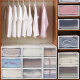 Interactive Space (HDKJ) Interaktiver Raumschubladen Aufbewahrungsbox Garderobe Transparent Aufbewahrungsbox Kleidung Unterwäsche Haushalt Kleidung Kunststoff Organisierungsbox Aufbewahrungsbox [20L] 9227 Weiße Breite 34 Deep 44 Höhe 19 19