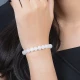 New Year's Gift Hetian Jade Bracelet Suet White Cloisonne Bead Chain Bracelet Female Jade Bracelet [White Jade Model] About 9mm D0025