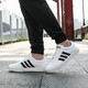 
Adidas new men's shoes sneakers summer low-top cushioning and anti-slip casual canvas shoes breathable and lightweight AW3889/small white shoes 43
