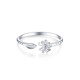 Mengjinyuan Platinum Ring PT950 Love Daisy Ring Platinum Open Finger Ring for Girlfriend, About 1.6g