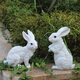 Hongri Guanghui Garden Decoration Courtyard Outdoor Kindergarten Decoration Ornaments Crafts Sculpture Simulation Animal Rabbit Ornaments Model 3 Yellow Rabbit