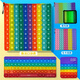 Jianwei Shen Digital Crab Backle Hole Toy Children's Toy Rainbow Appuyez sur le numéro de Music Number Multiplication Table Unzip Artefact Pinching Music Music Nine-Nine Multiplication Macaron 20cm