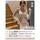 Modal underwear for women with small breasts, pure desire lace bra, no wire bra, panties set, large and thick, off-white (set) 70A 32