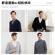Hengyuanxiang [Série lavable en machine] Couleur à collier pur à cardigans pur à cardigans purs Couleur continue décontractée en V Calle de gris clair (machine lavable) XL 175 (65-75 kg recommandée)