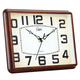 Compas table clock living room simple table clock creative quartz clock fashion clock modern bedside clock 3002 imitation wood