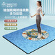 NiceGood double yoga mat, shock absorption and sound insulation for men and women, widened and thickened, large size natural rubber non-slip fitness skipping mat 8mm thick ocean fish 185*135cm