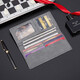 
Cnoles wallet men's long leather wallet card bag multiple cards silver card certificate coin wallet birthday gift for boyfriend husband