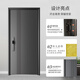 挺固加厚甲级防盗门入户门+防撬防爆安全门子母门+防火岩棉填充＋智能锁人脸识别 氟碳灰 2150*1050【单门，开向可选】 半自动智能锁