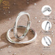 Chinese jewelry birthday gift for girlfriend Couple ring Möbius ring 925 silver men and women live gift for girlfriend
