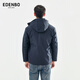 Atenborough Edenbo Autumn and Winter Cotton Agothel Batio espeso Sombrero desmontable Cálvula Capaz Casual Blue 175/92a (L)