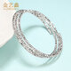 Jin Yixin platinum bracelet for women pt950 platinum ring round memory elastic bracelet platinum bracelet for women weighing about 14.1 grams/bungee bead elastic bracelet